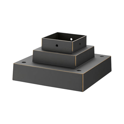 Z-Lite Square Outdoor Pier Mount Hardware in Oil Rubbed Bronze.