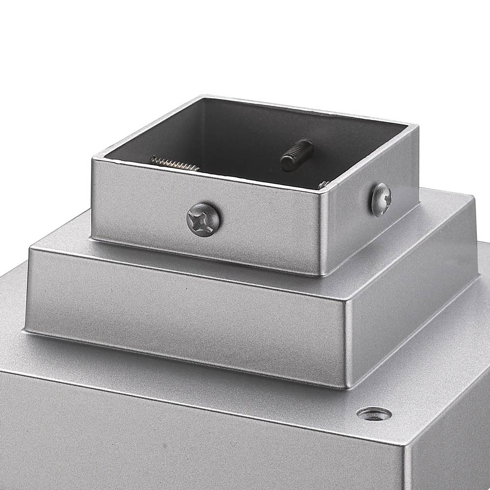 Z-Lite Square Outdoor Pier Mount Hardware in Detail.