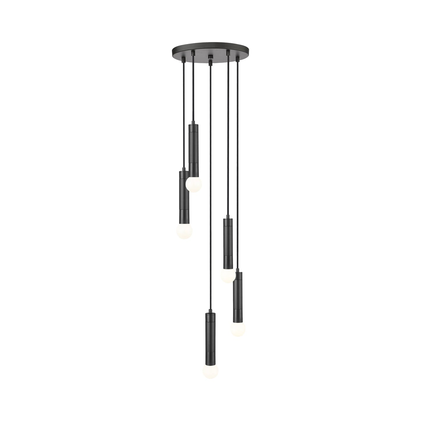 Stari Chandelier in Matte Black (5-Light).