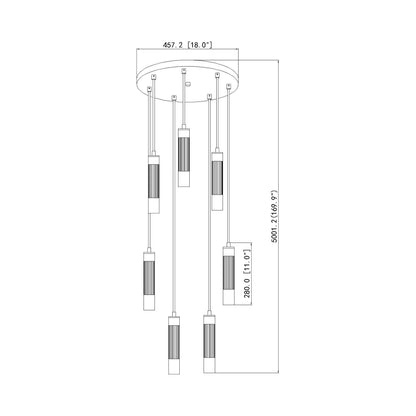 Stari Chandelier - line drawing.