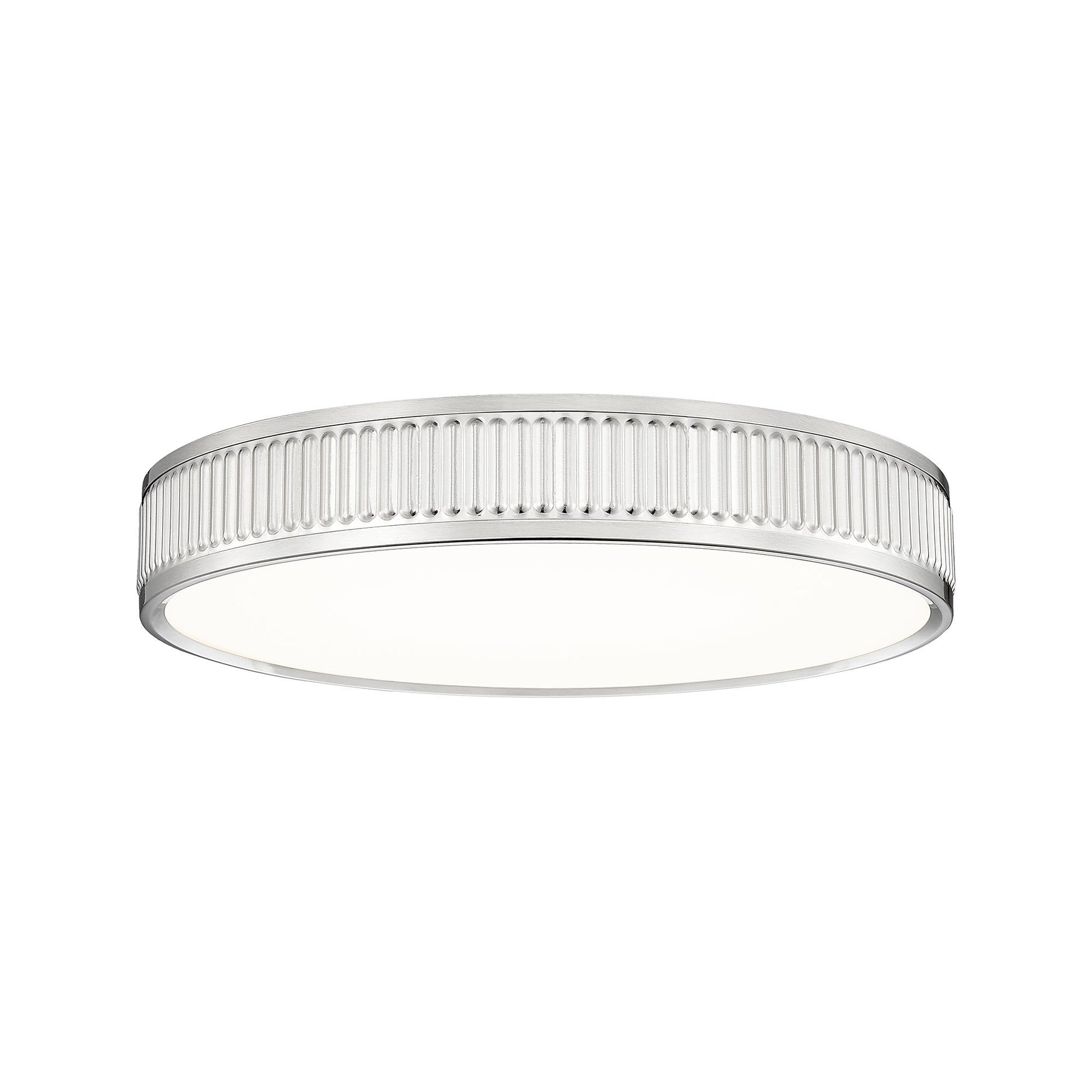 Stari LED Flush Mount Ceiling Light in Brushed Nickel (16.7-Inch).