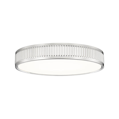Stari LED Flush Mount Ceiling Light in Brushed Nickel (16.7-Inch).