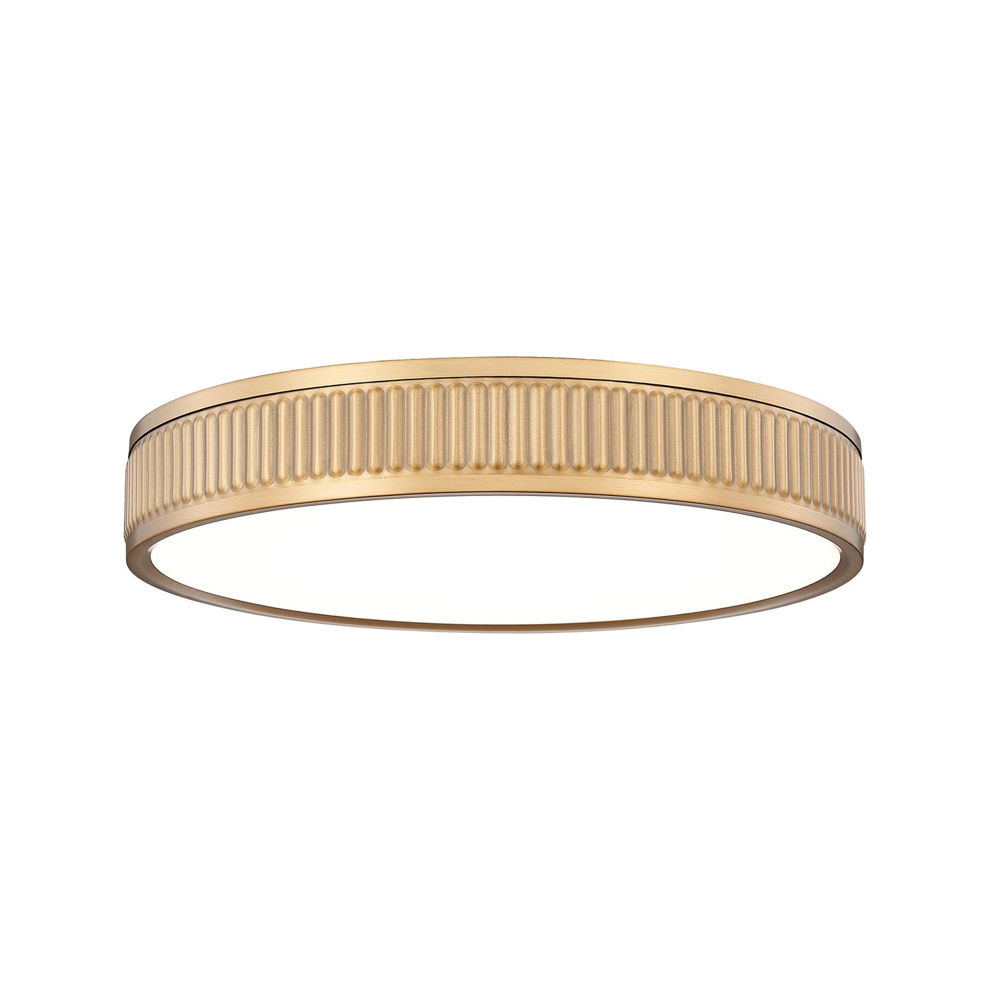 Stari LED Flush Mount Ceiling Light in Modern Gold (16.7-Inch).