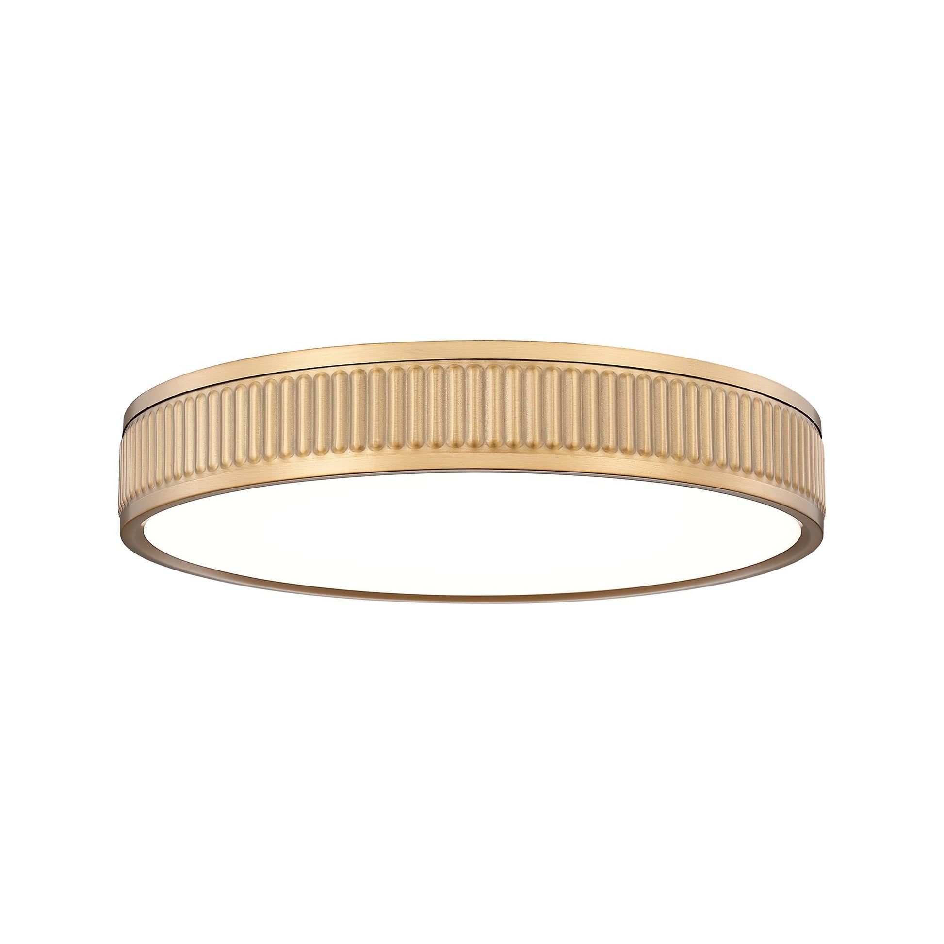 Stari LED Flush Mount Ceiling Light in Modern Gold (16.7-Inch).