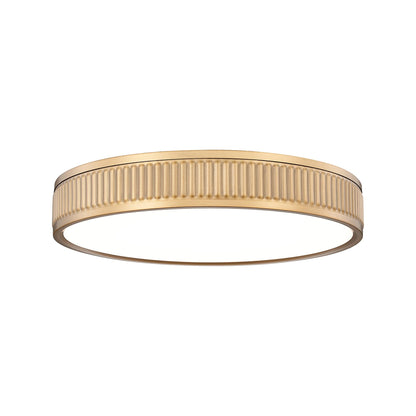 Stari LED Flush Mount Ceiling Light in Modern Gold (16.7-Inch).