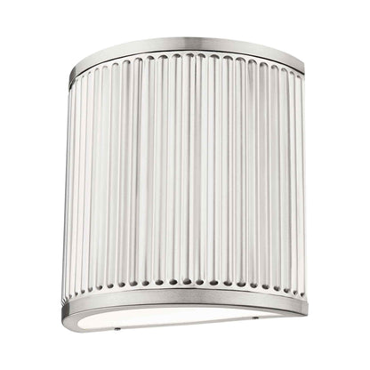 Stari LED Single Wall Light in Brushed Nickel.