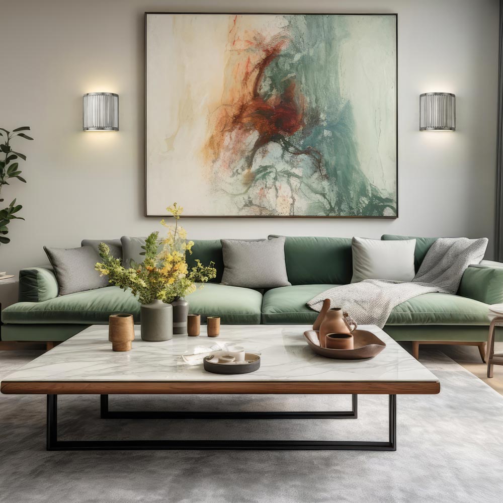 Stari LED Single Wall Light in living room.