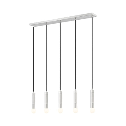 Stari Linear Chandelier in Brushed Nickel (5-Light).