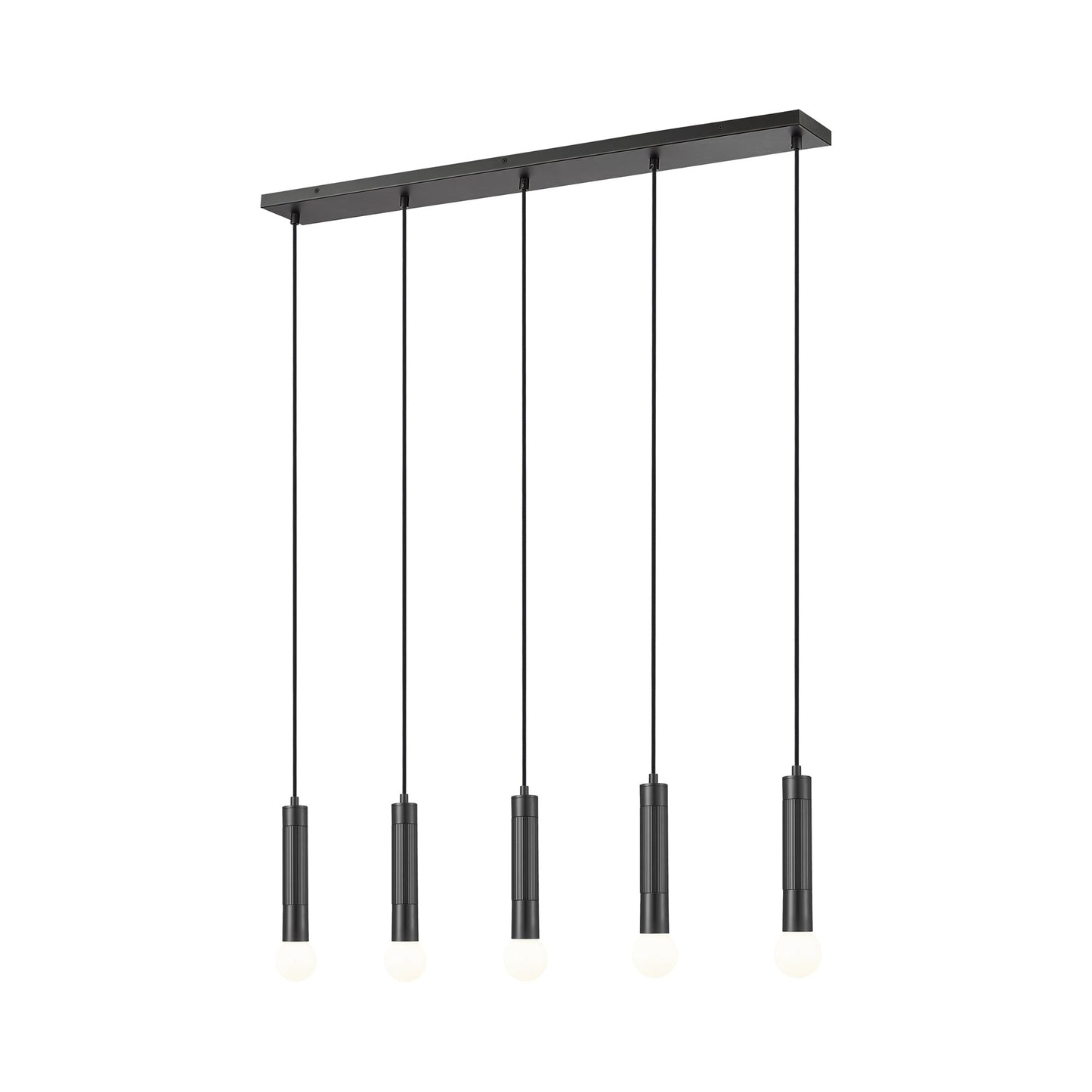 Stari Linear Chandelier in Matte Black (5-Light).