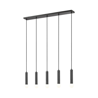 Stari Linear Chandelier in Matte Black (5-Light).