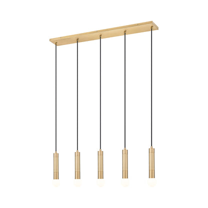 Stari Linear Chandelier in Modern Gold (5-Light).
