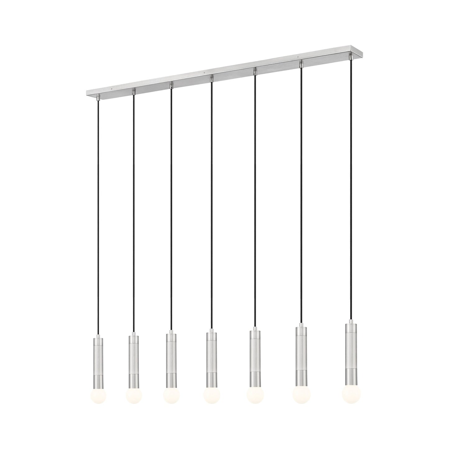Stari Linear Chandelier in Brushed Nickel (7-Light).