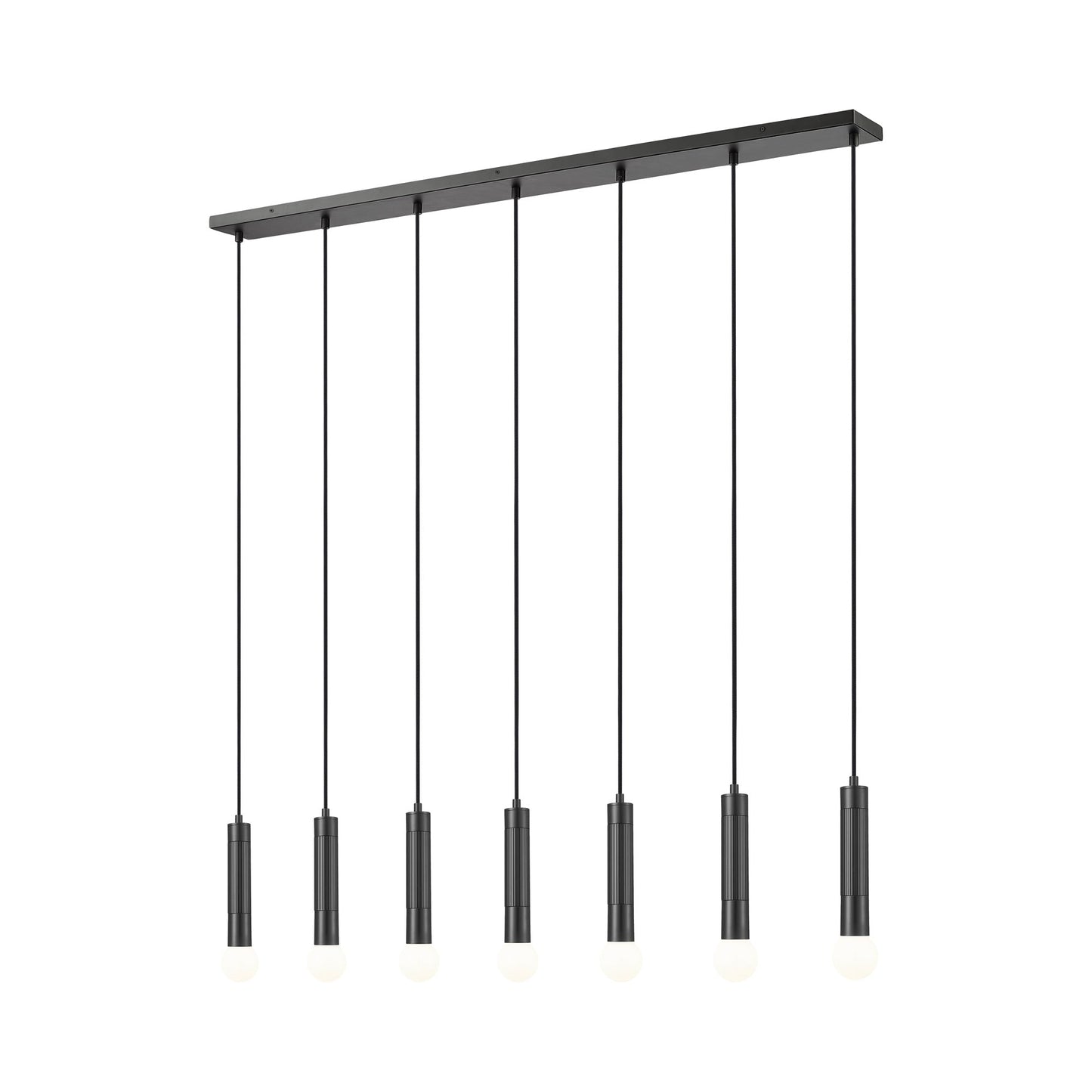 Stari Linear Chandelier in Matte Black (7-Light).