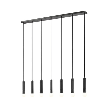 Stari Linear Chandelier in Matte Black (7-Light).