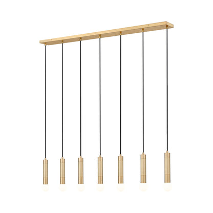 Stari Linear Chandelier in Modern Gold (7-Light).
