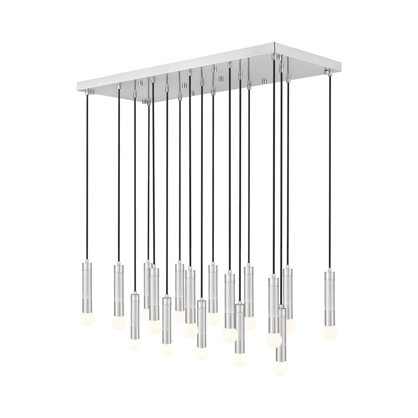 Stari Linear Chandelier in Brushed Nickel (17-Light).