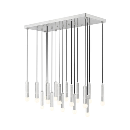 Stari Linear Chandelier in Brushed Nickel (17-Light).