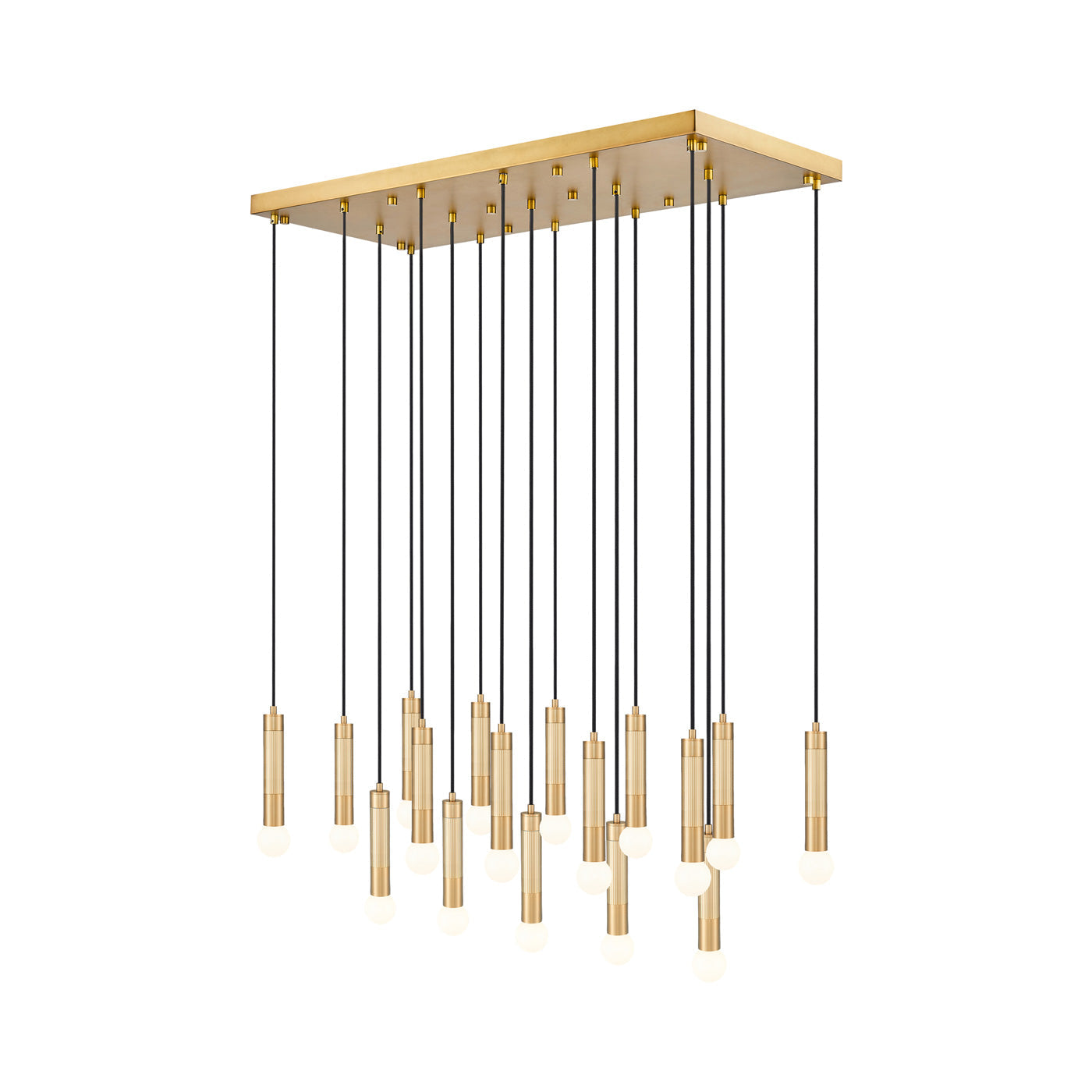 Stari Linear Chandelier in Modern Gold (17-Light).