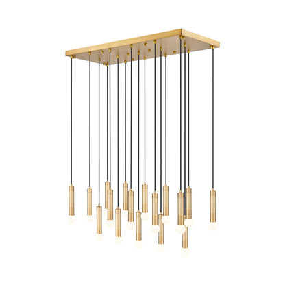 Stari Linear Chandelier in Modern Gold (17-Light).