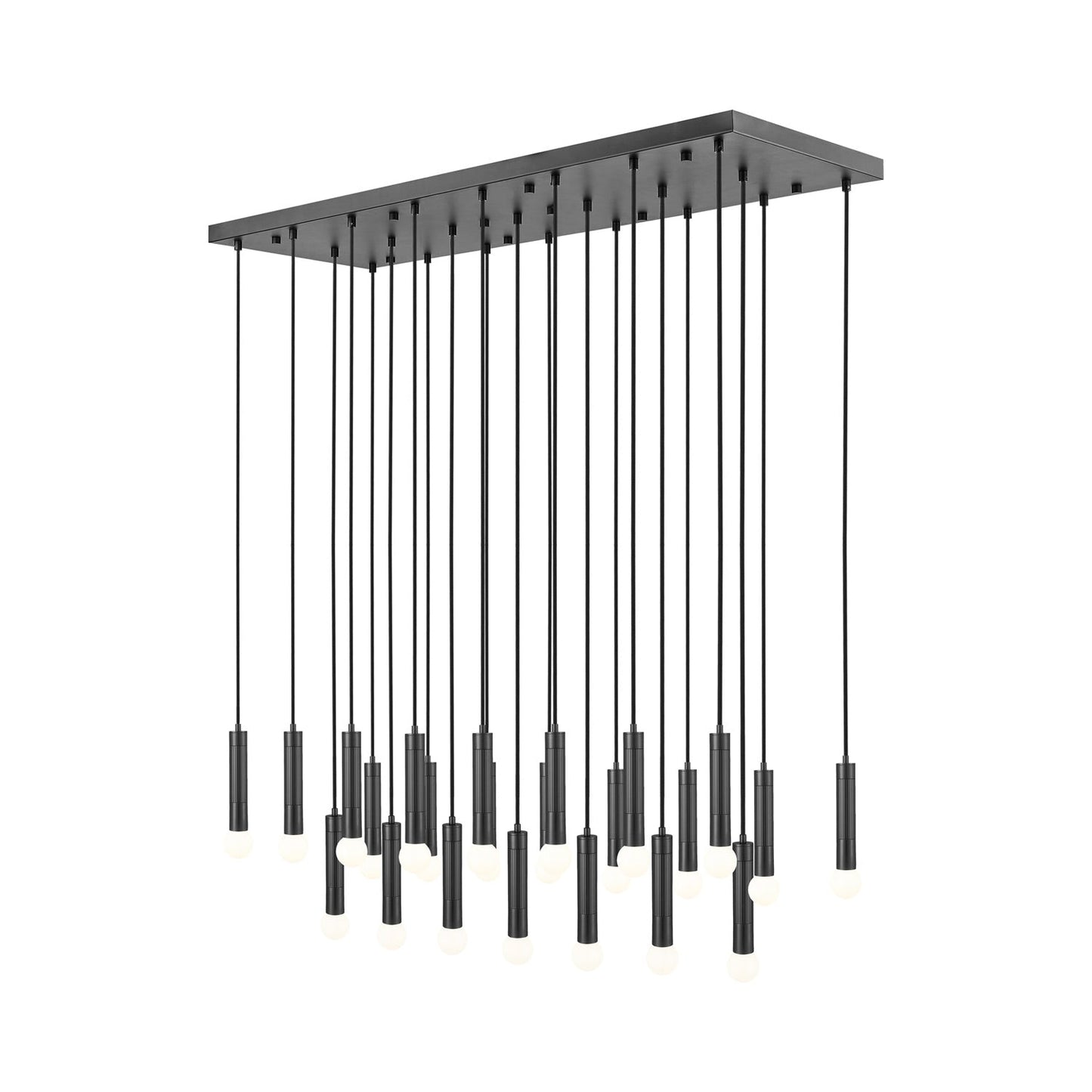 Stari Linear Chandelier in Matte Black (23-Light).