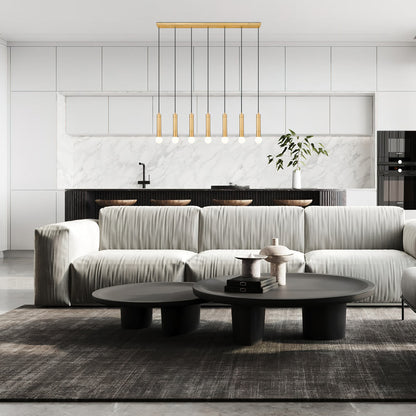 Stari Linear Chandelier in living room.
