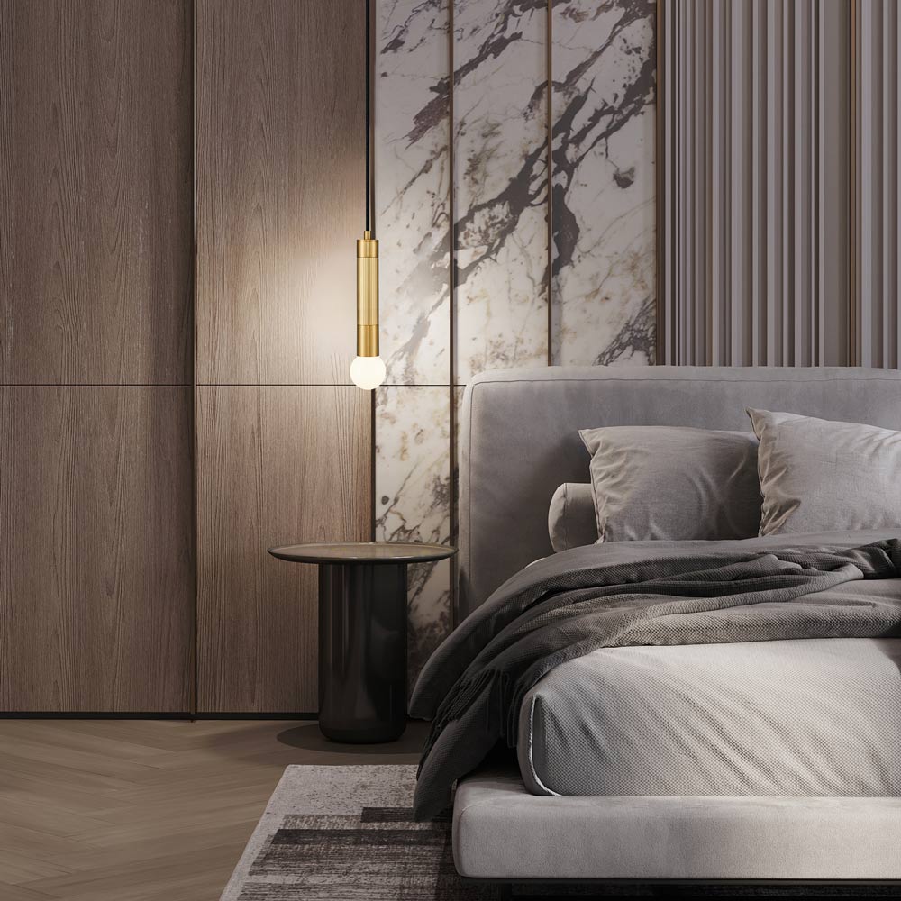 Stari Pendant Light in bedroom.