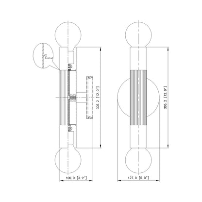 Stari Wall Light - line drawing.