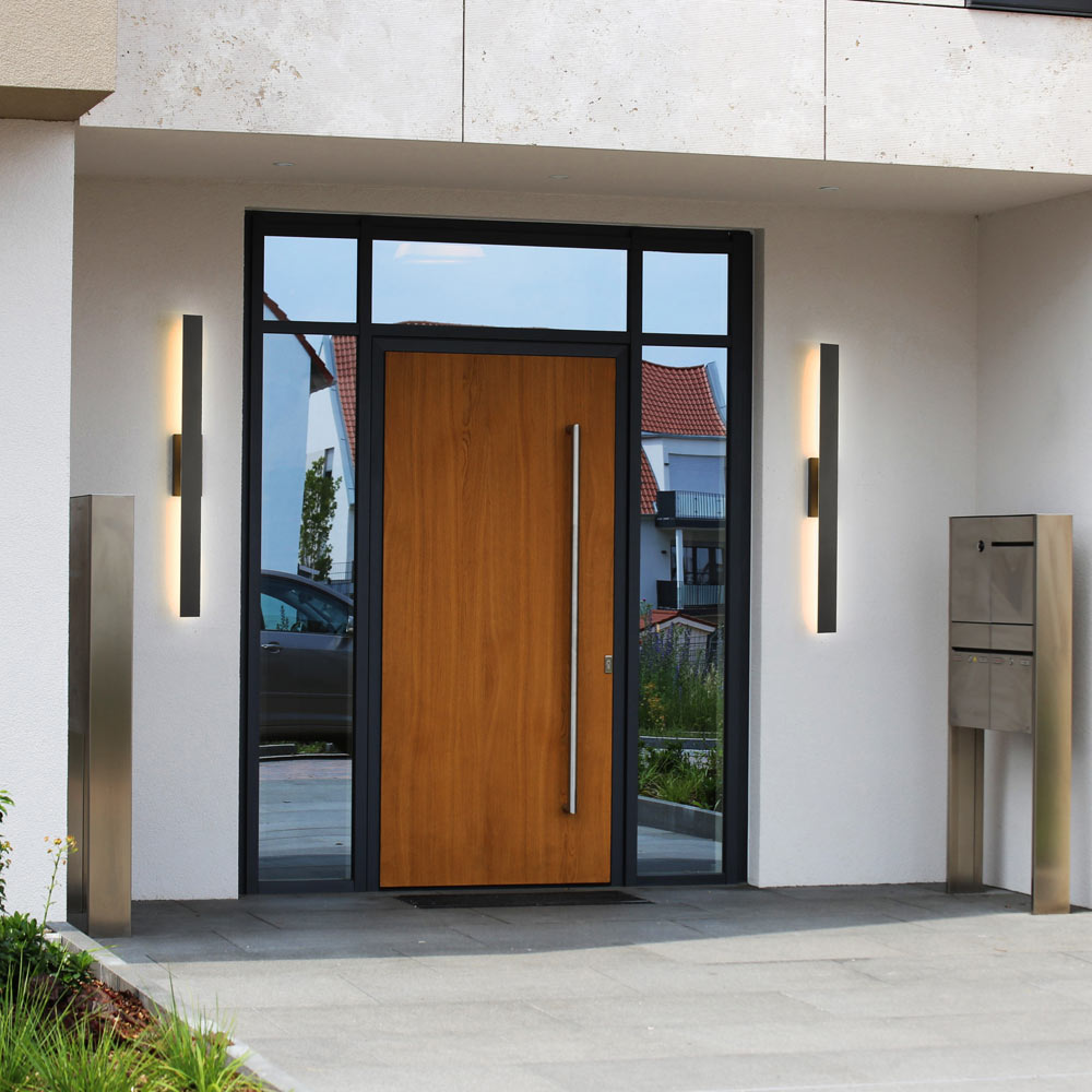 Stylet Outdoor LED Wall Light in Outside Area.