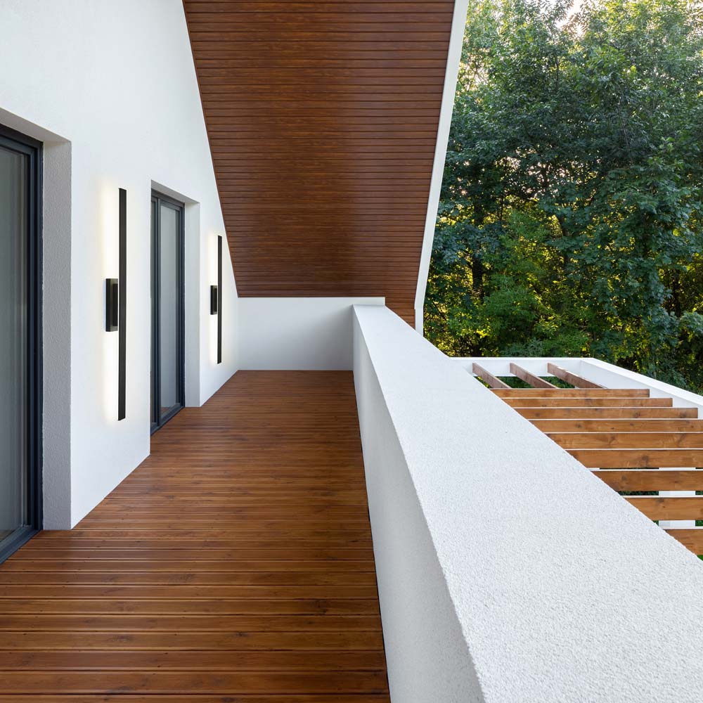 Stylet Outdoor LED Wall Light in Outside Area.