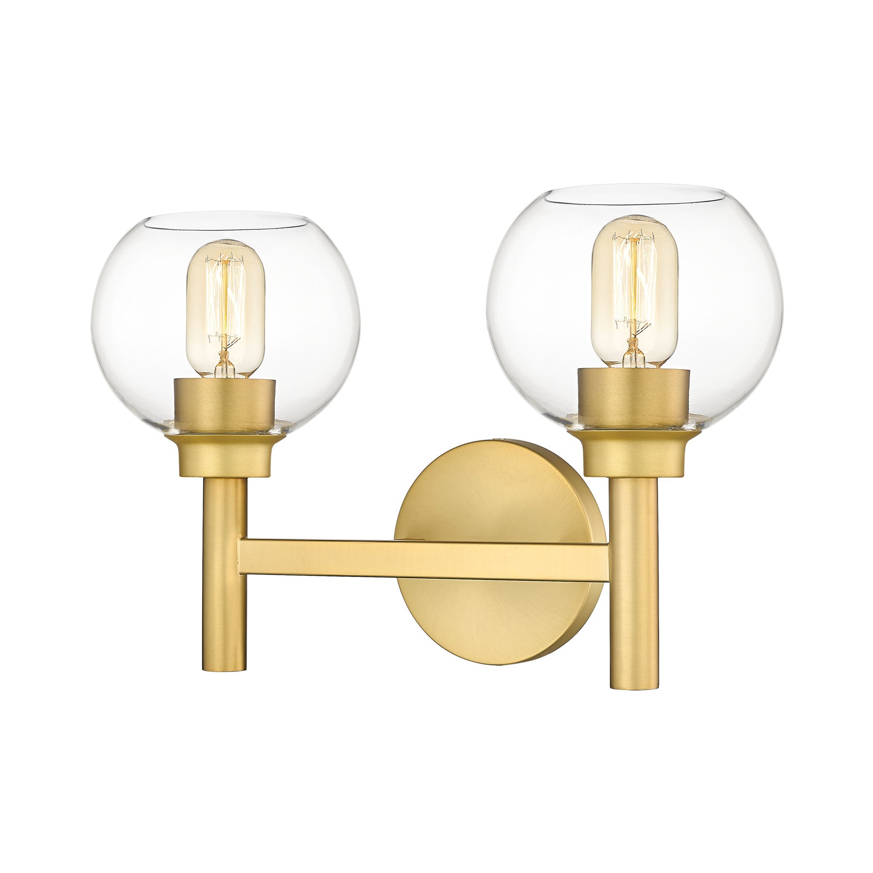 Sutton Bath Vanity Light in Brushed Gold (2-Light).