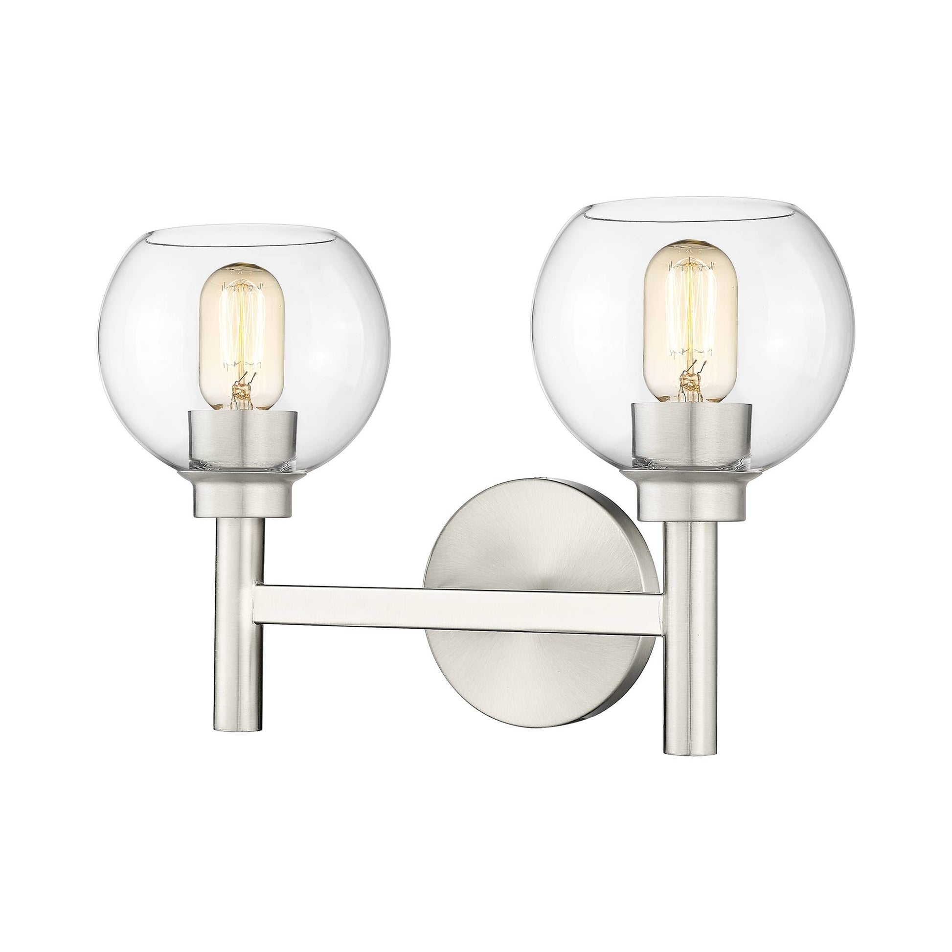 Sutton Bath Vanity Light in Brushed Nickel (2-Light).