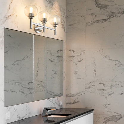 Sutton Bath Vanity Light in bathroom.