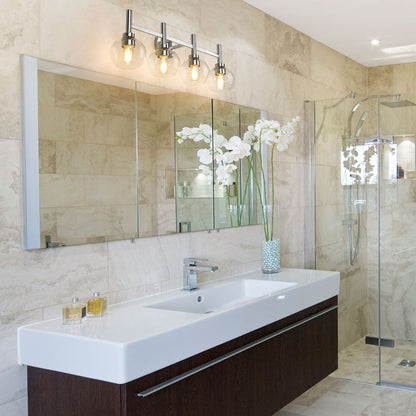 Sutton Bath Vanity Light in bathroom.