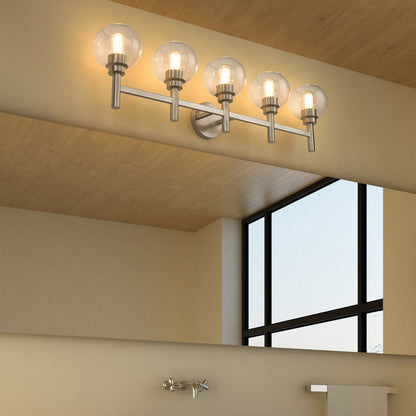 Sutton Bath Vanity Light in bathroom.