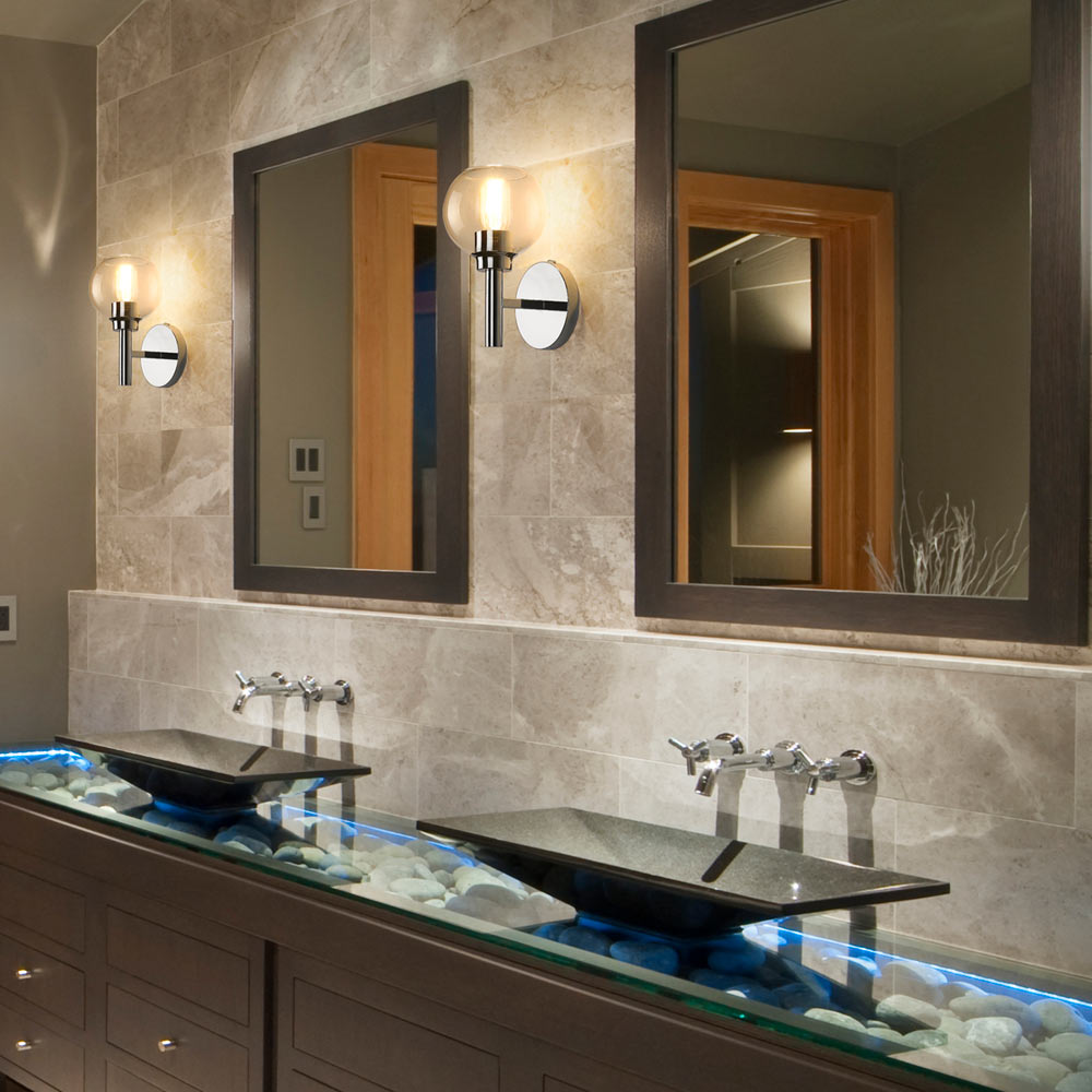 Sutton Bath Wall Light in bathroom.