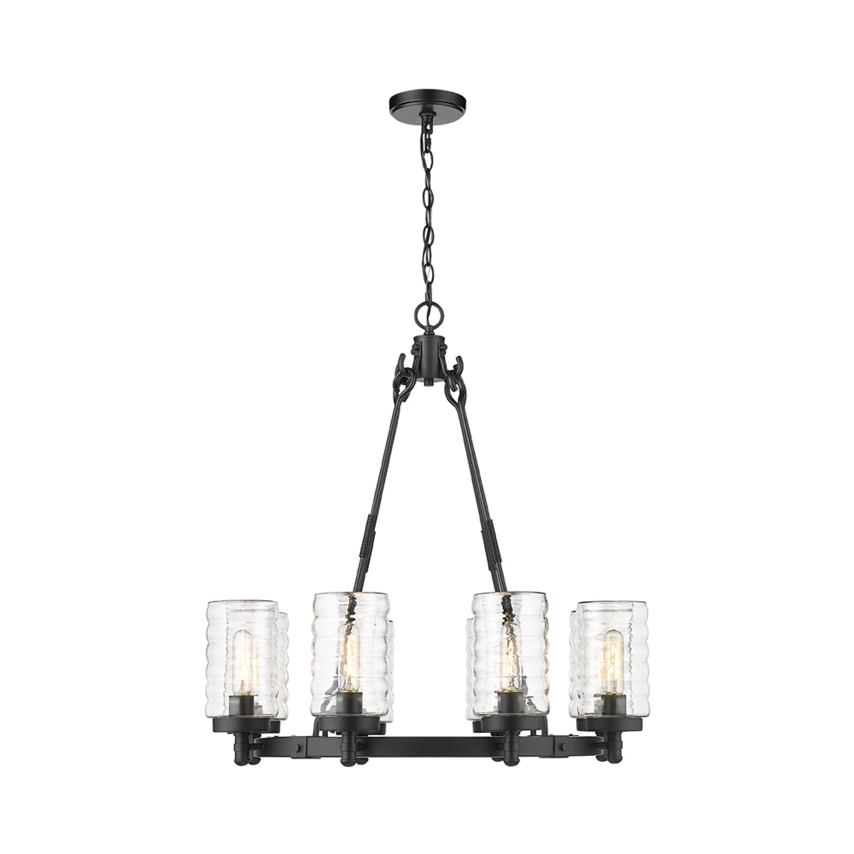 Tahoe Outdoor Chandelier in Detail.