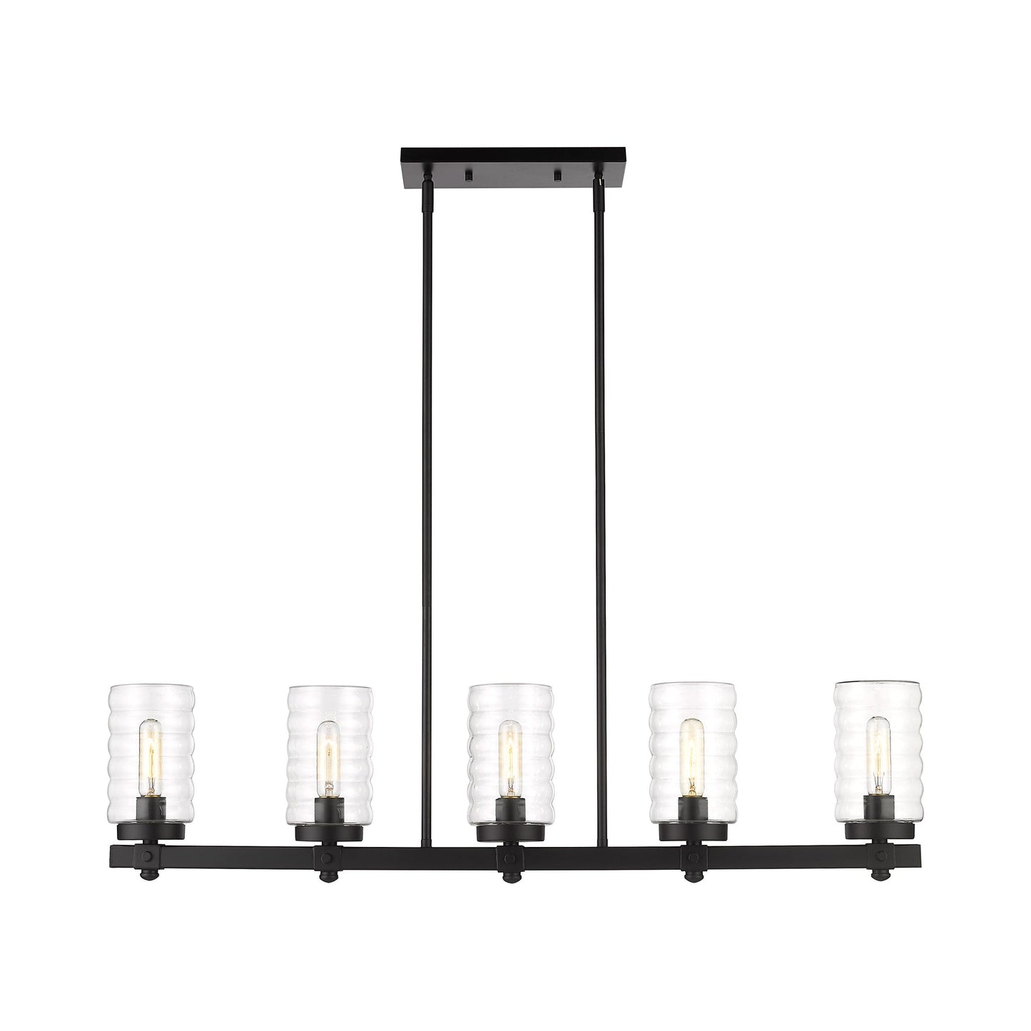 Tahoe Outdoor Linear Chandelier in Detail.