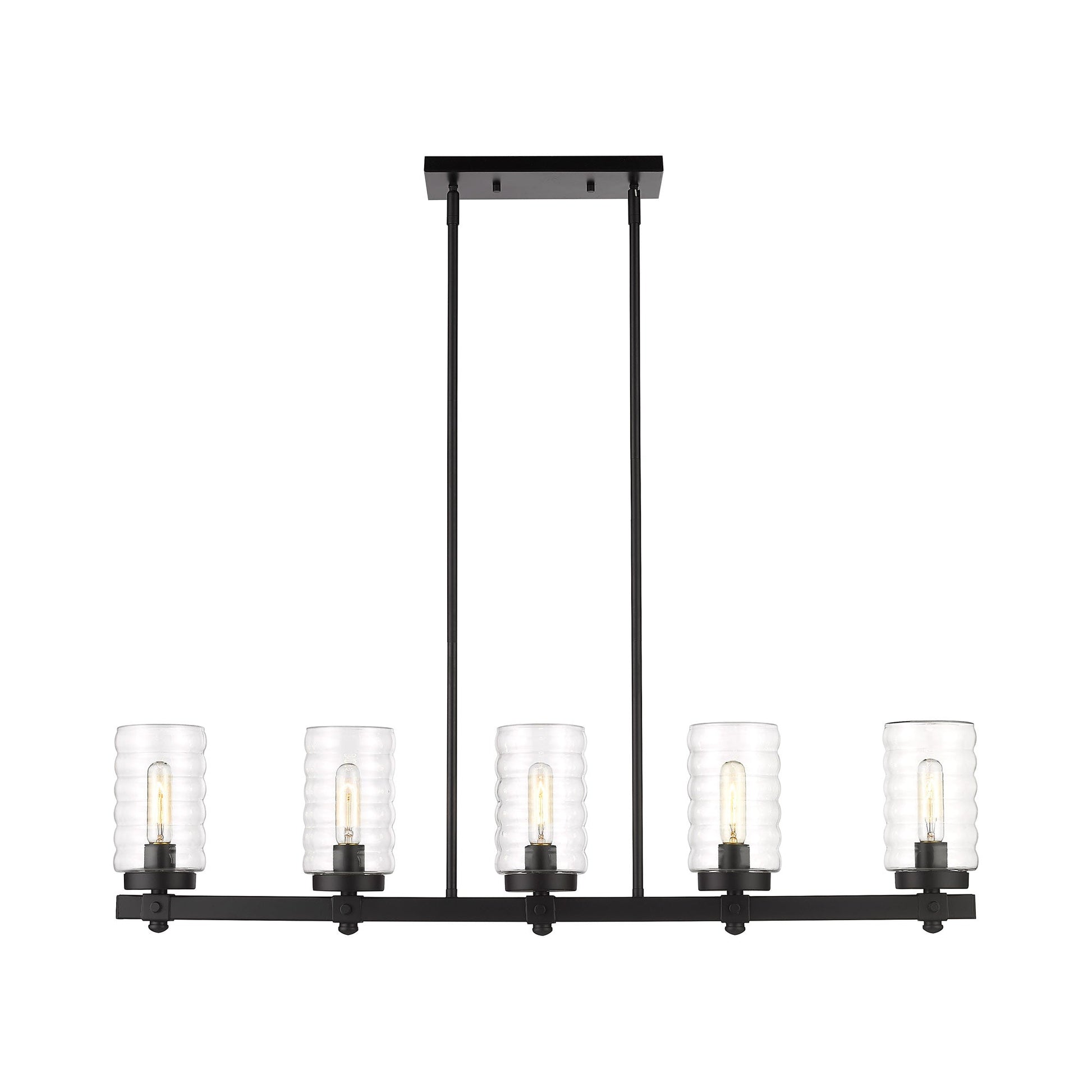 Tahoe Outdoor Linear Chandelier in Detail.