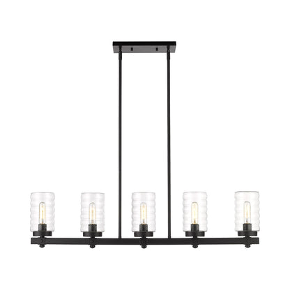 Tahoe Outdoor Linear Chandelier in Detail.