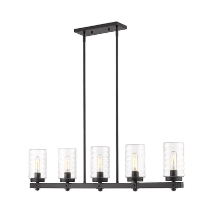 Tahoe Outdoor Linear Chandelier in Detail.