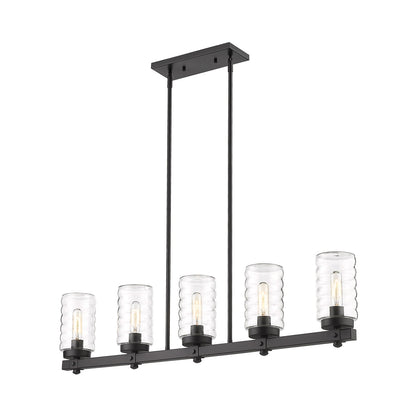 Tahoe Outdoor Linear Chandelier in Detail.