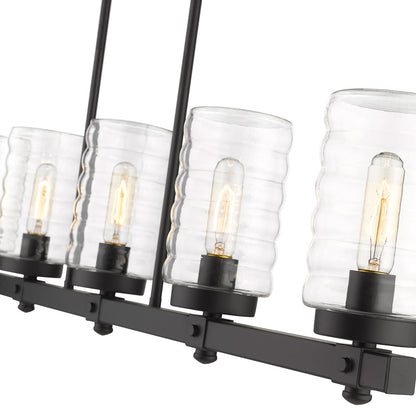 Tahoe Outdoor Linear Chandelier in Detail.
