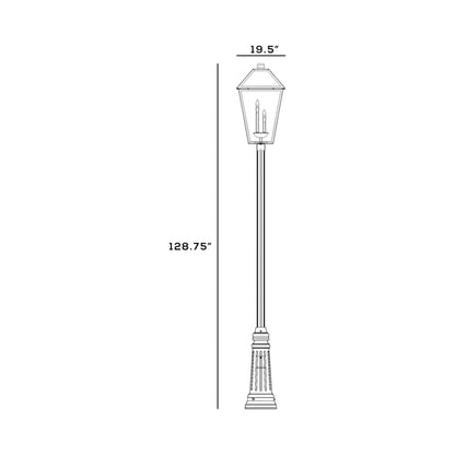 Talbot 511P Outdoor Post Light - line drawing.