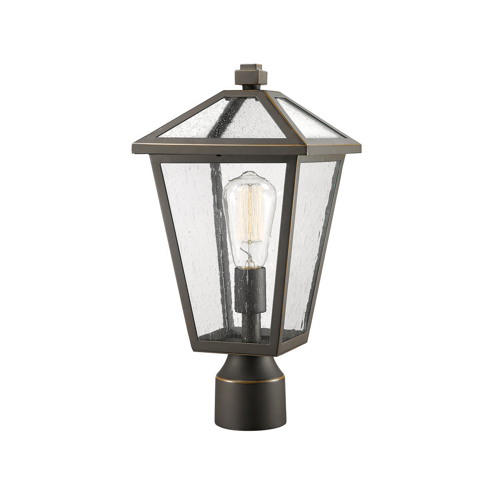 Talbot Outdoor Round Post Light in Oil Rubbed Bronze (16.5-Inch).