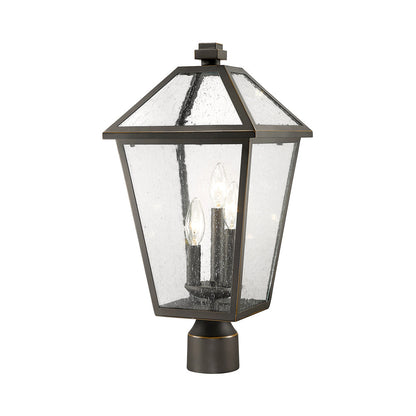 Talbot Outdoor Round Post Light in Oil Rubbed Bronze (20-Inch).
