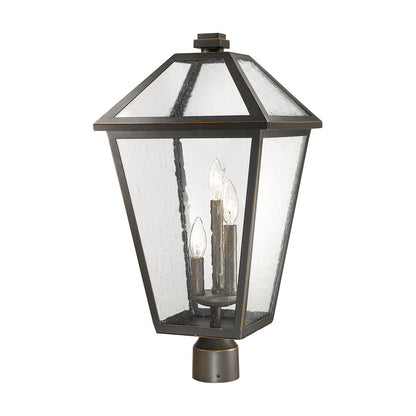 Talbot Outdoor Round Post Light in Oil Rubbed Bronze (23.75-Inch).