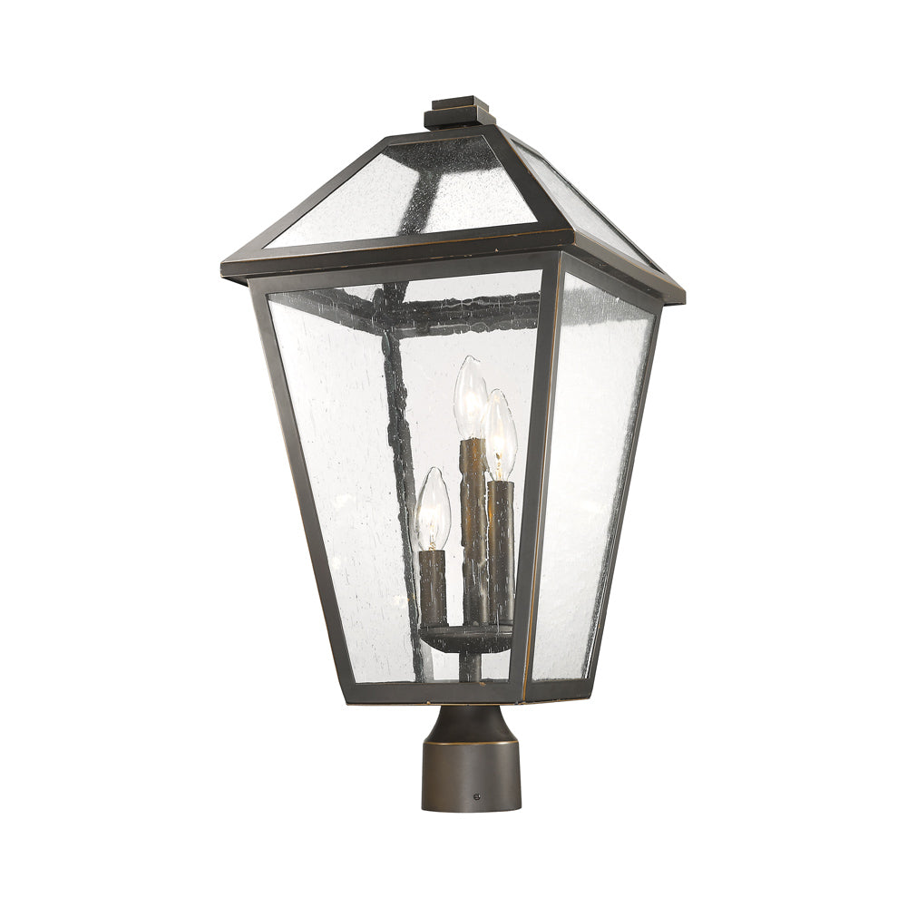 Talbot Outdoor Round Post Light in Detail.