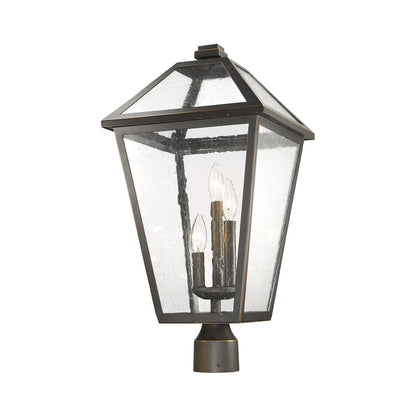 Talbot Outdoor Round Post Light in Detail.