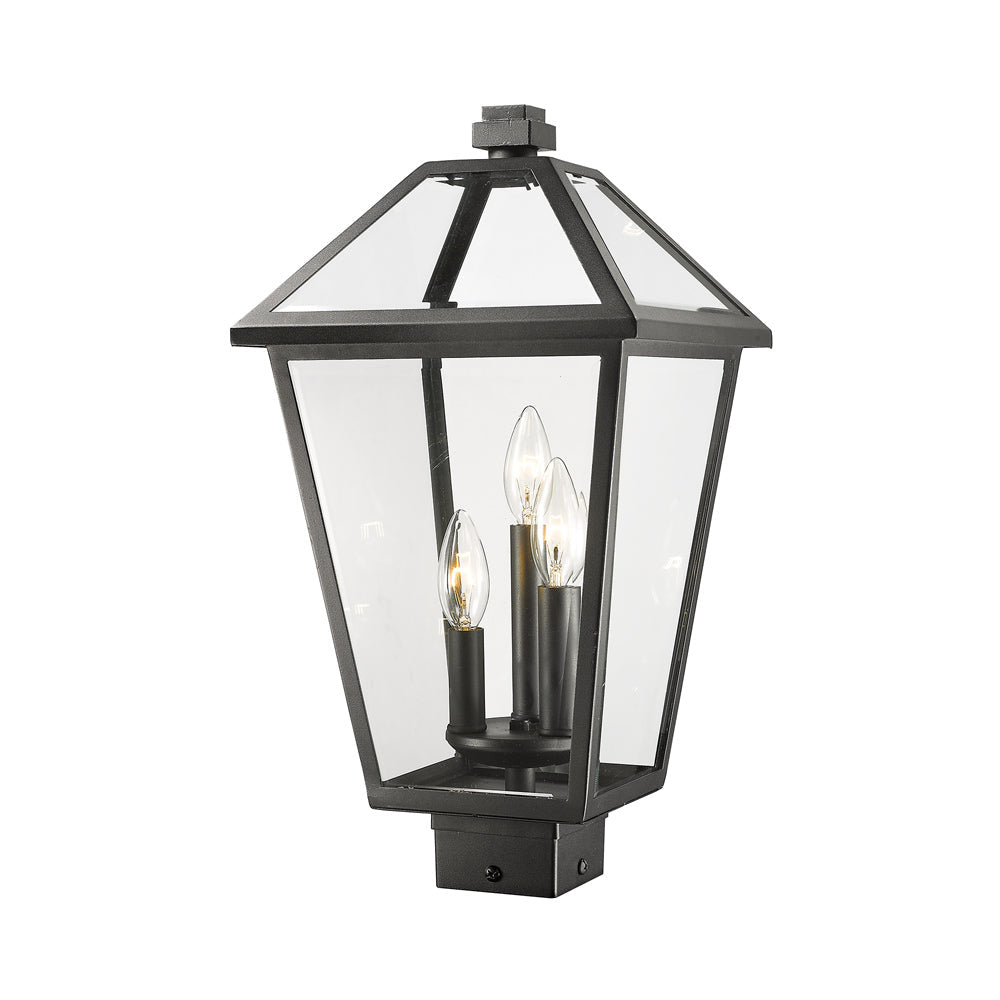 Talbot Outdoor Square Post Light in Black (18.5-Inch).