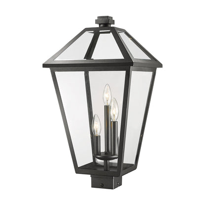Talbot Outdoor Square Post Light in Black (22.25-Inch).